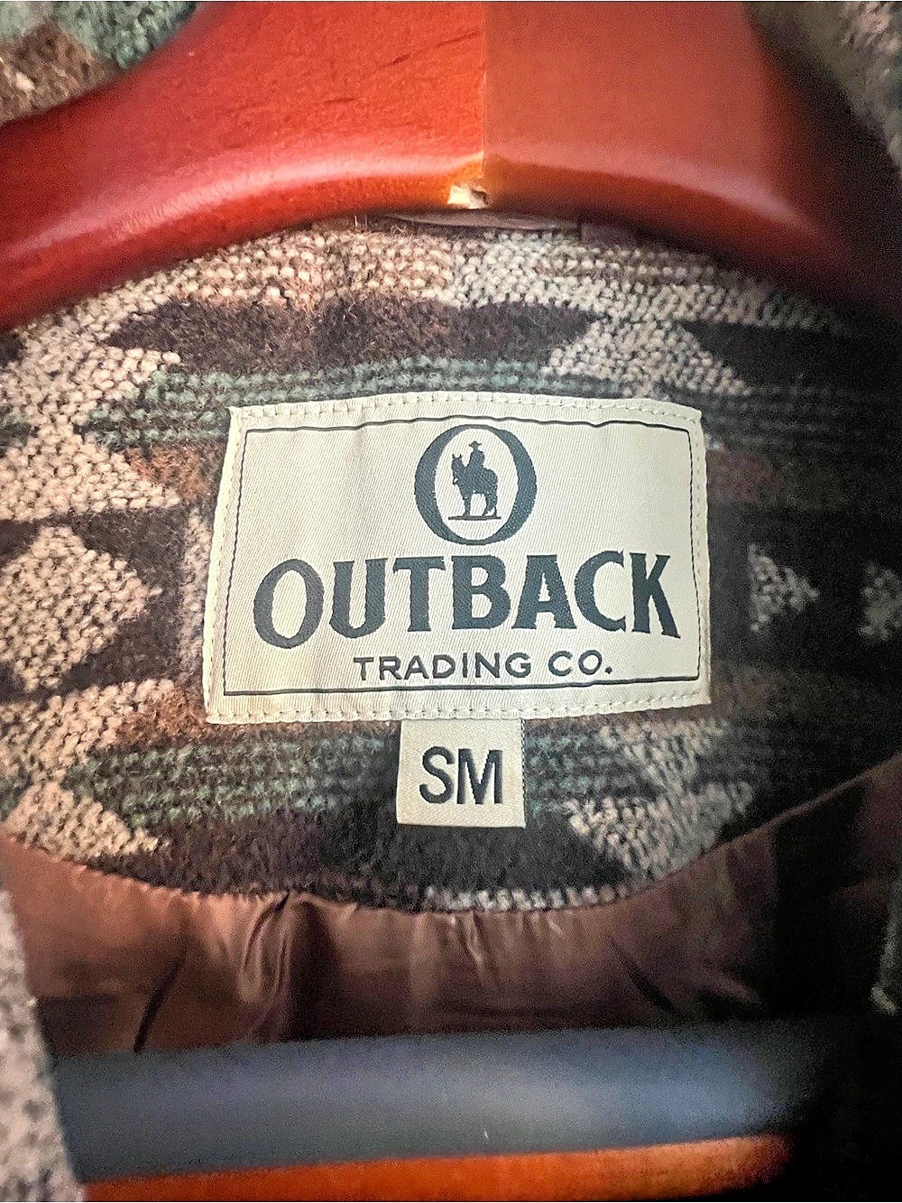 Outback Trading Co. Maybelle Vest. Green & Brown Small - Picture 2 of 3